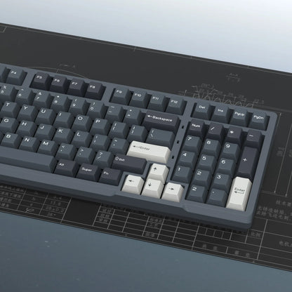 KBDiy 174 Teclas/Conjunto PBT GMK Apollo Keycap Double Shot Minimalista ISO Perfil Cherry para Teclado Mecânico Gaming Keycaps para MX