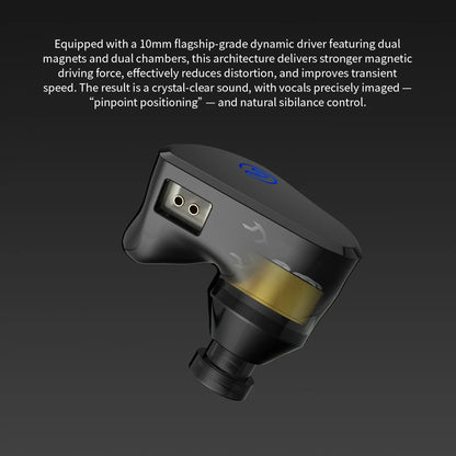 CVJ X R2E3 Medusa Dynamic Driver In-Ear Earphone Dual Layer Acoustic Design Venting System Perfect for Audiophiles Unleash