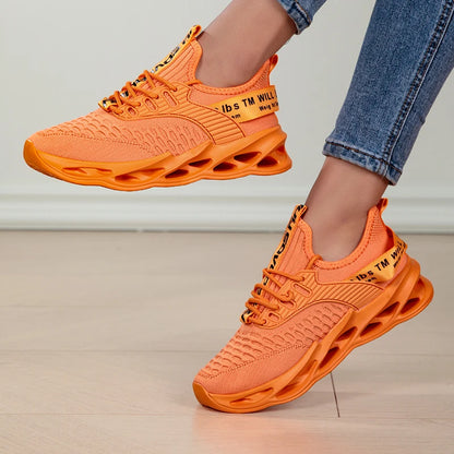 Sportssko til kvinder, moderigtige platform-sneakers, flade sko til kvinder til forår og vinter, løbesko til kvinder i store størrelser, størrelse 43