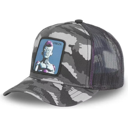 Cappellino Dragon Ball Son Goku da viaggio estivo con visiera, da uomo, ricamato, stile hip-hop, visiera parasole, cappellino trucker regolabile in rete