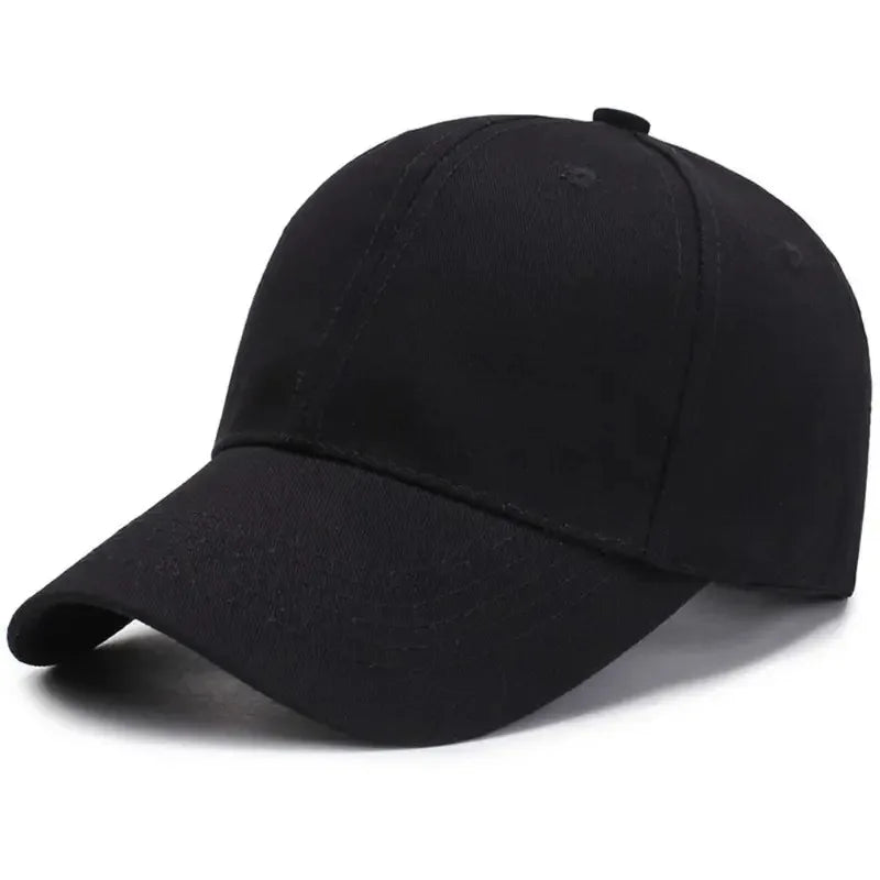 Black Baseball Cap for Men & Women - Adjustable Outdoors Sports Hat for Casual Summer Wear