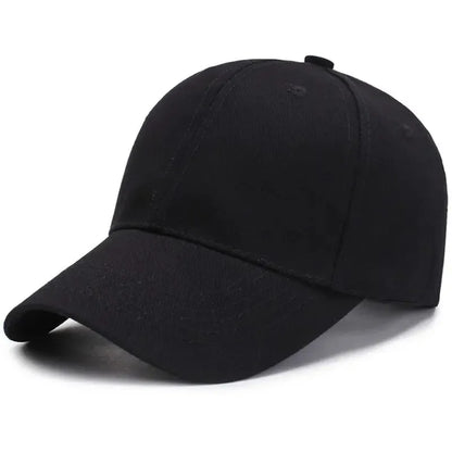 Black Baseball Cap for Men & Women - Adjustable Outdoors Sports Hat for Casual Summer Wear