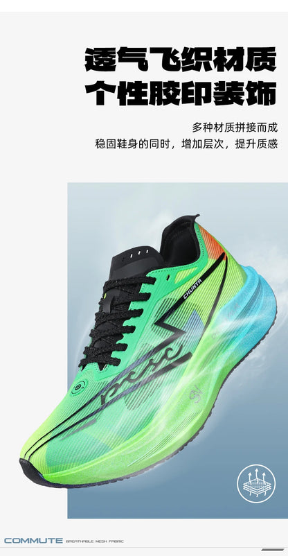 Laufschuhe für Herren, Carbonplatte, spezialisiert für Marathon und Sport, atmungsaktiv, leicht, komfortable rutschfeste Chunta-Sneaker für Damen