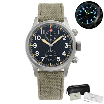Militado ML1868 Watch VK61 Quartz Movement 100m Waterproof Watches Men Stainless Steel Chronograph Sapphire Crystal Wristwatch