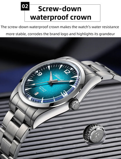 ADDIESDIVE AD2508 Herren-Taucheruhr, leuchtend, 100M wasserdicht, 316L-Edelstahl, 8215-Uhrwerk, automatische mechanische Uhr