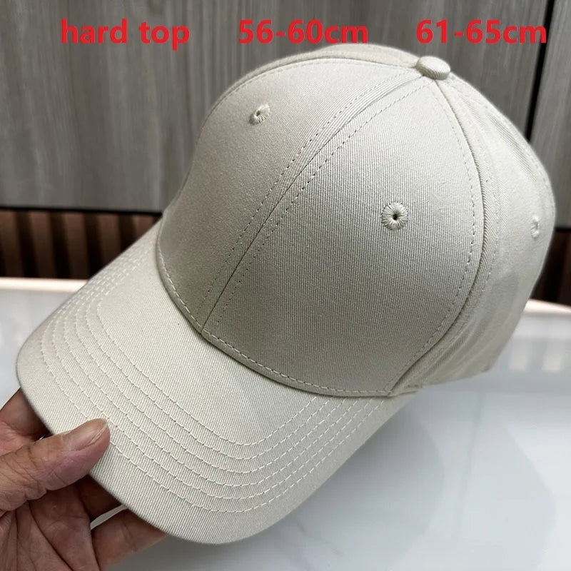 Czapki z daszkiem dla mężczyzn i kobiet o dużych głowach, rozmiar XXL, oversize, z wysokim daszkiem, regulowane, gładkie, jednokolorowe, z zatrzaskiem, 56–60 cm, 60–65 cm