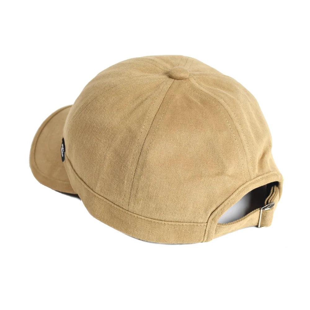 Vintage-Baseballkappe mit kurzer Krempe aus Baumwolle für Damen und Herren, weiche „Dad Hat“-Kappe, verstellbar, im Trucker-Stil, flache Kappe