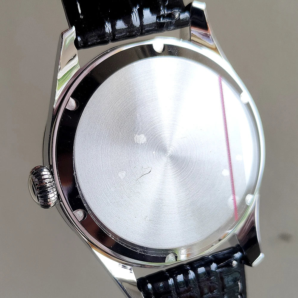 Time Essence Tourbillon Watch Classic Styling Leather Strap Sapphire Glass Hand Winding Luminous 28800