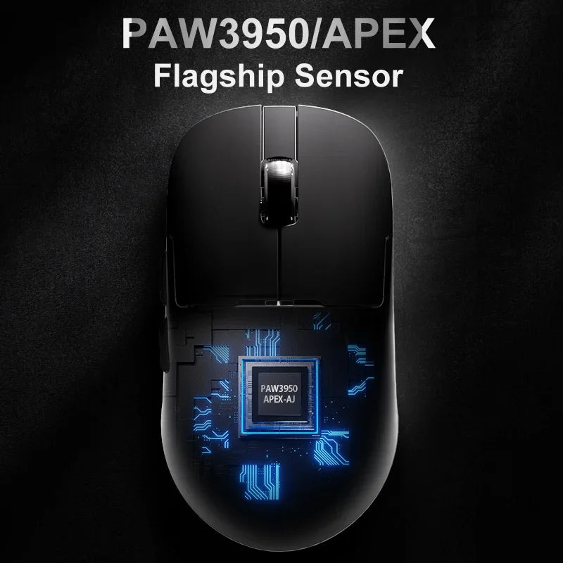 Gaming miška Ajazz AJ159 PRO/APEX 8000Hz, povratna frekvenca, Paw3950, barvni zaslon, magnetno stojalo AJ159P, za pisarno in gaming