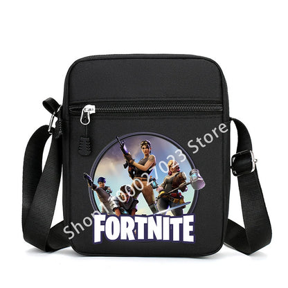Mala de ombro Fortnite para homem adulto, estilo cartoon e anime, mala tiracolo quadrada em lona para homem e mulher, moda, viagem, desporto, presente de aniversário adorável