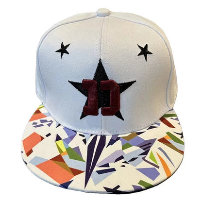 Baseballcap mit flachem Schirm, Buchstabenstickerei für Herren, vielseitig kombinierbar, Damen-Sommer-Hip-Hop-Hut, Outdoor-Sonnenschutz, verstellbare Schirmmütze