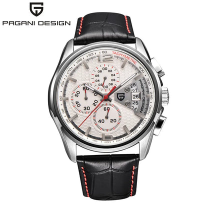 Orologio cronografo PAGANI DESIGN da uomo al quarzo multifunzione, stile militare da pilota