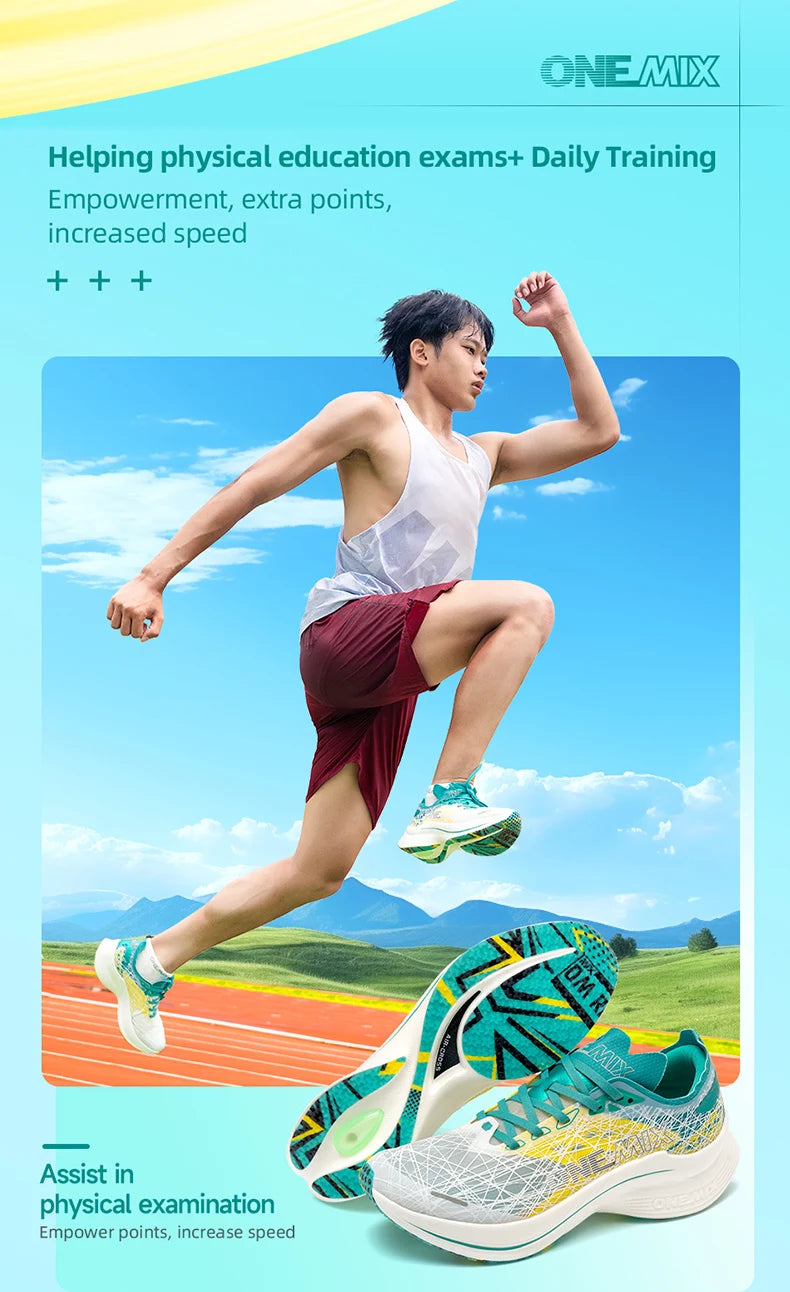 ONEMIX New Nylon Carbon Plate Marathon Running Shoe Pro Tests Stable Support For Shock-Absorbing Ultralight Bounce Sneakers
