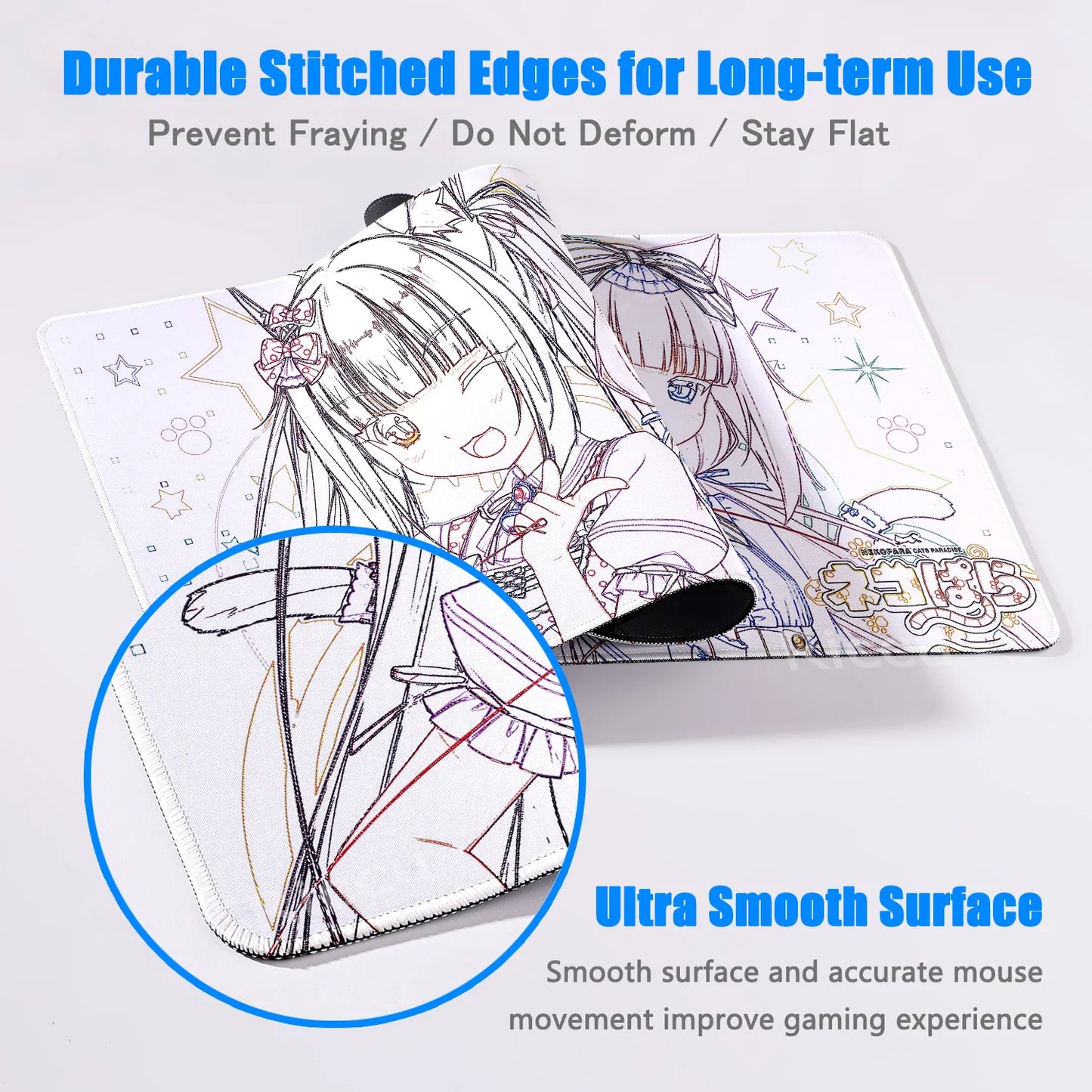 Nekopara XXL Home HD Computer Computer Desk Mouse Anime Large Mouse Pad Office Laptop Computer Desktop mat Game Accessories Tech