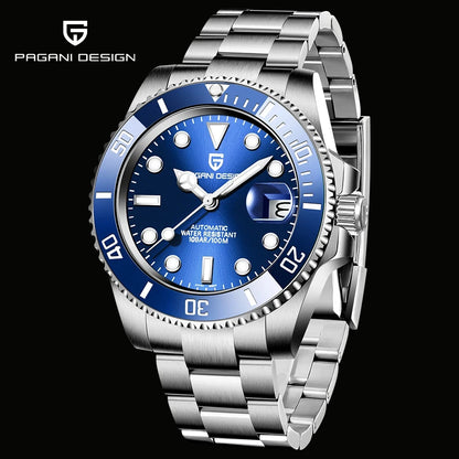 PAGANI DESIGN Fashion Men's Sports Automatic Mechanical Watch NH35 Stainless Steel Sapphire waterproof watch reloj hombre PD1661