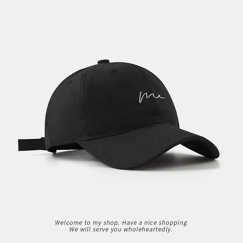 Simple wave embroidered baseball cap, versatile for daily leisure and travel, sun protection duckbill cap