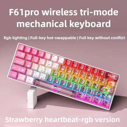 Bluetooth Wireless Mechanical Keyboards RGB Gamer Keyboard for Tablet Mechanical 60% iPad Backlit Mini USB Keyboard