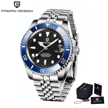 PAGANI DESIGN Fashion Men's Sports Automatic Mechanical Watch NH35 Stainless Steel Sapphire waterproof watch reloj hombre PD1661