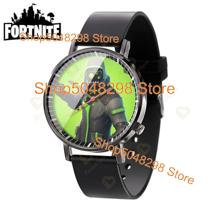 Relógio de Pulso Fortnite para Homem e Mulher, Relógio com Estampado Battle Game, Novidade 2025, Relógio de Quartzo Feminino, Presentes de Aniversário para Crianças