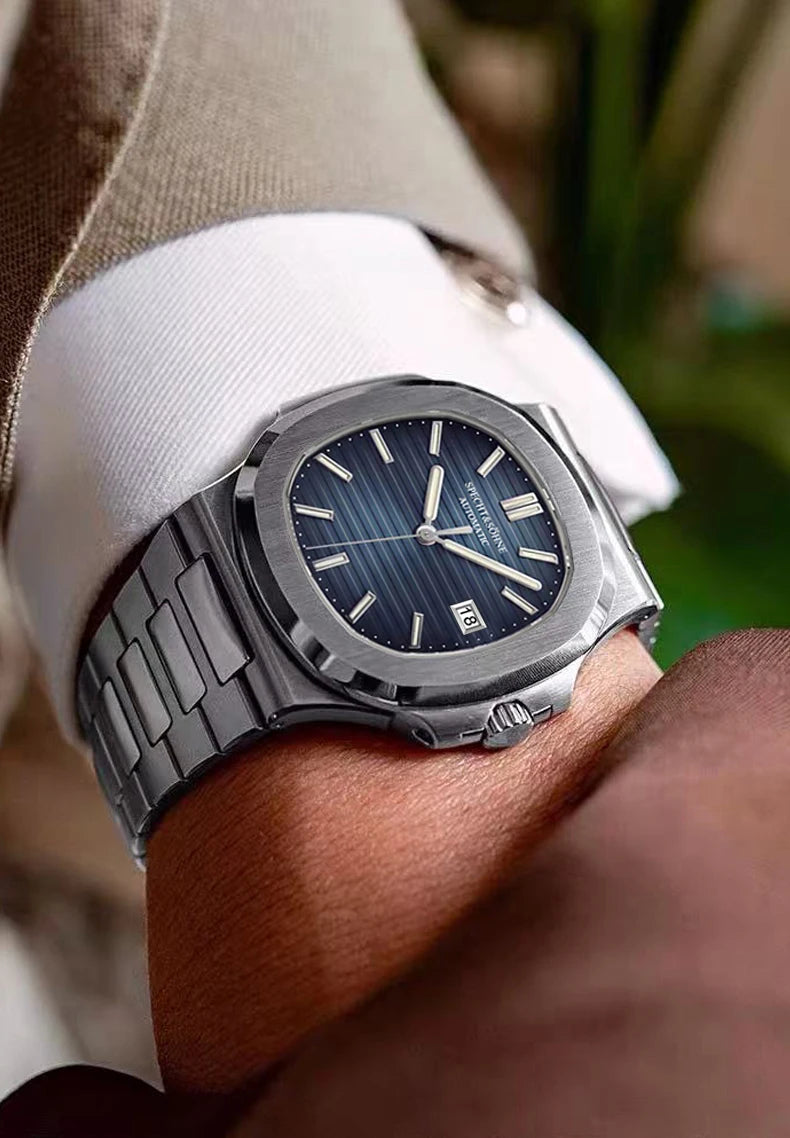 Specht&Sohne 2025 Nuovo Orologio Classico di Lusso da Uomo Automatico in Acciaio Inossidabile con Zaffiro 8215, Orologio da Polso Meccanico