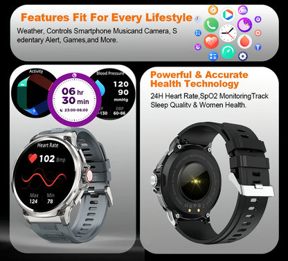 2026 New GPS Track Smart Watch Men 1.85-Inch HD AMOLED Screen 710 Mah Battery Sport Bluetooth Call Smartwatch For Android IOS