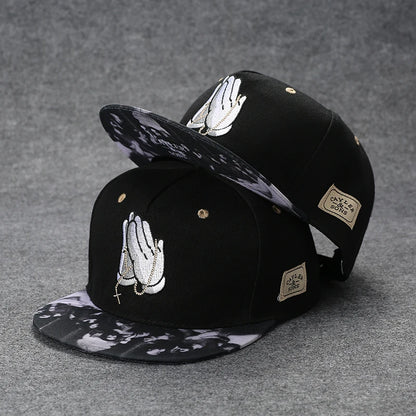Baseballcap mit flachem Schirm, Buchstabenstickerei für Herren, vielseitig kombinierbar, Damen-Sommer-Hip-Hop-Hut, Outdoor-Sonnenschutz, verstellbare Schirmmütze