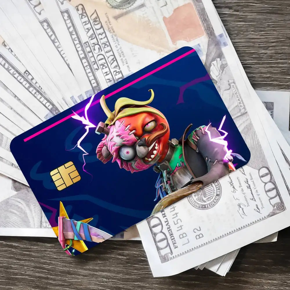 Αυτοκόλλητα κάρτας παιχνιδιού Fortnite Cuddle Team Leader για τραπεζική κάρτα, προστατευτική αδιάβροχη μεμβράνη κάλυψης, αυτοκόλλητο δώρο-έκπληξη