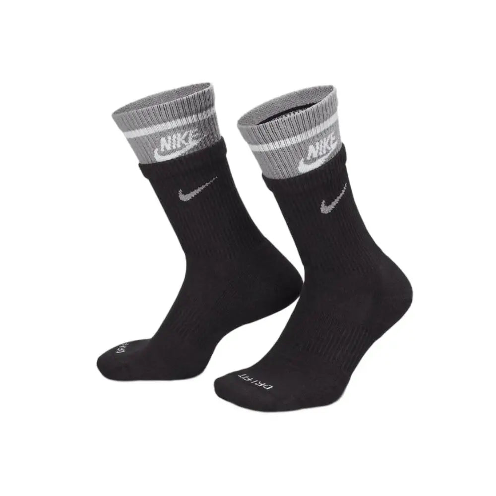 Nike EVERYDAY CREW: Stijlvolle, comfortabele, antislip en duurzame unisex zachte basketbalsokken (3-pack) DA2123-100