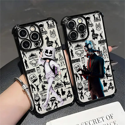 Capa de telemóvel Hot Game F-Fortnites Plating para Samsung A37 A57 A07 A36 A16 A06 A35 A55 A25 A26 A05s A15 A54 A34 A24 A14 A05 4G 5G