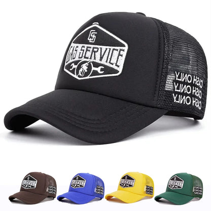 New Letter Embroidery Baseball Hats New Unisex Hip Hop Breathable Personal Sunshade Mesh Versatile Street Fashion Trucker Caps