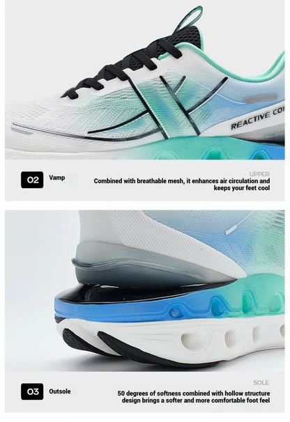 Xtep Reactive Coil 11.0 — męskie buty do biegania, letnie buty sportowe z amortyzacją wstrząsów i miękkim odbiciem, sneakersy 976219110026