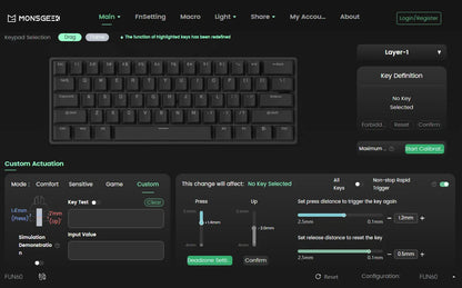 MONSGEEK FUN60 PRO&MAX HE Mechanical Keyboard Magnetic Switch 60% Wireless Gaming Keyboard Rapid Trigger 8K ARGB Custom Keyboard