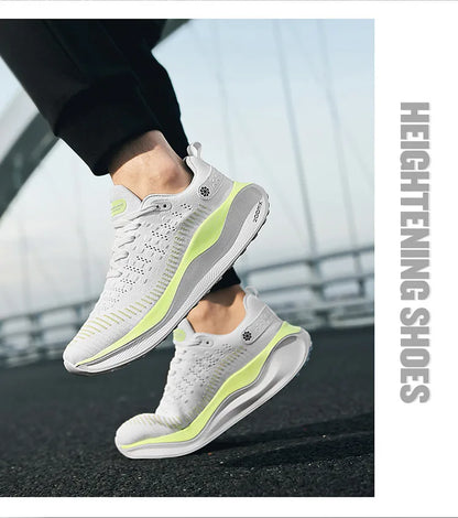 Men's Cushioned Running Shoes EVA Midsole for Shock Absorption Lightweight & Breathable Mesh Sports Sneakers for Gym and Walking