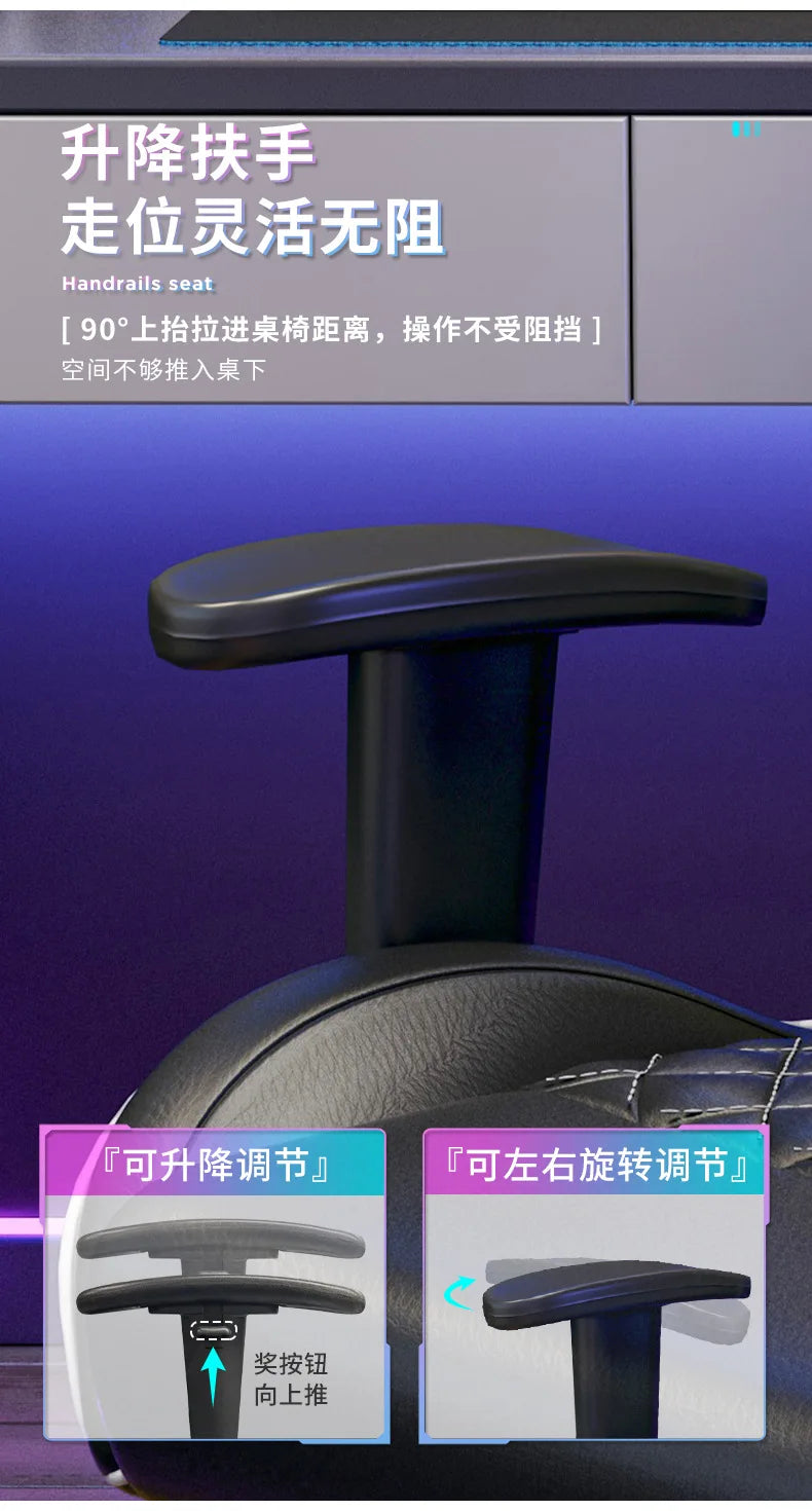 Ergonomisk drejelig gamingstol, komfortabel computerstol, moderne hjemmekontorstol, elastisk kontorstol, executive, holdbar og åndbar, Muebles Furniture
