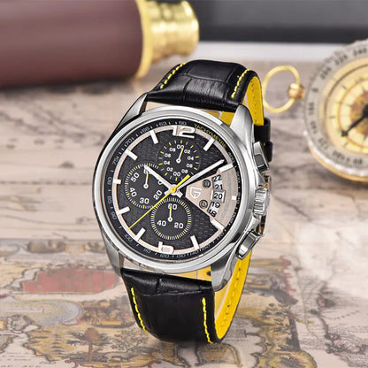 Orologio cronografo PAGANI DESIGN da uomo al quarzo multifunzione, stile militare da pilota