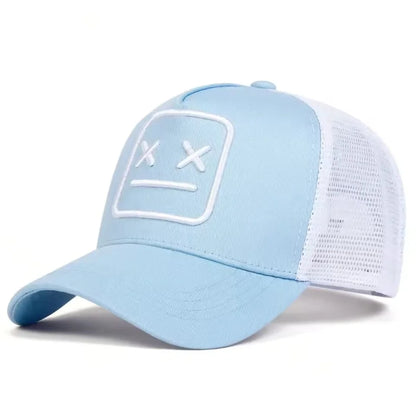 Unisex XX bestickte Baseball-Netzkappen, verstellbare Freizeitmützen, Sonnenhüte für Frühling und Sommer im Freien