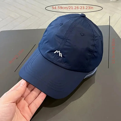 Cappellino estivo ricamato ad asciugatura rapida; cappellino da baseball con visiera sportiva regolabile per protezione solare all’aperto in primavera e in autunno