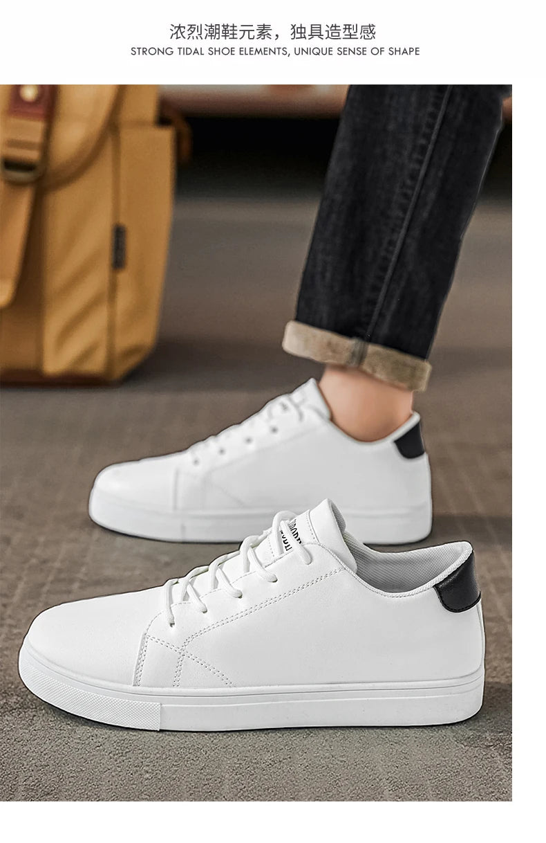 2026 Spring and Autumn Large Size New Trendy Men's Shoes Korean Style Breathable Versatile White Shoes Running Youth Casual Sports Shoes