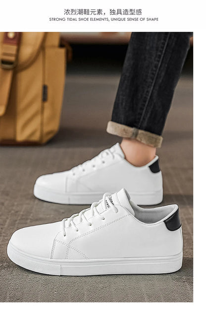 2026 Spring and Autumn Large Size New Trendy Men's Shoes Korean Style Breathable Versatile White Shoes Running Youth Casual Sports Shoes