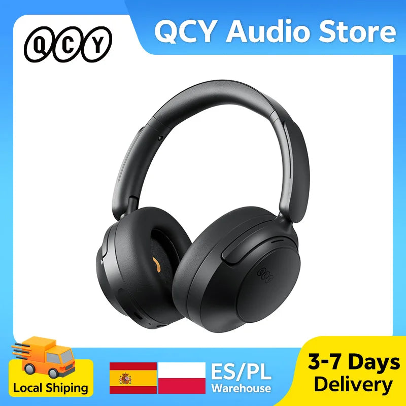 Cuffie over-ear QCY H3S ANC Bluetooth 6.0 – Hi-Res LDAC Spatial Audio, cancellazione adattiva del rumore -56dB, headset wireless