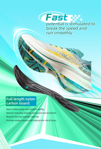 ONEMIX New Nylon Carbon Plate Marathon Running Shoe Pro Tests Stable Support For Shock-Absorbing Ultralight Bounce Sneakers