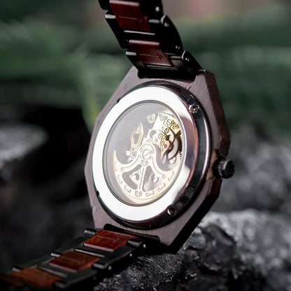 BOBO BIRD Wood Mechanical Watch Men Relogio Masculino Big Mens Watches Top Brand Luxury Timepieces erkek kol saati Dropshipping