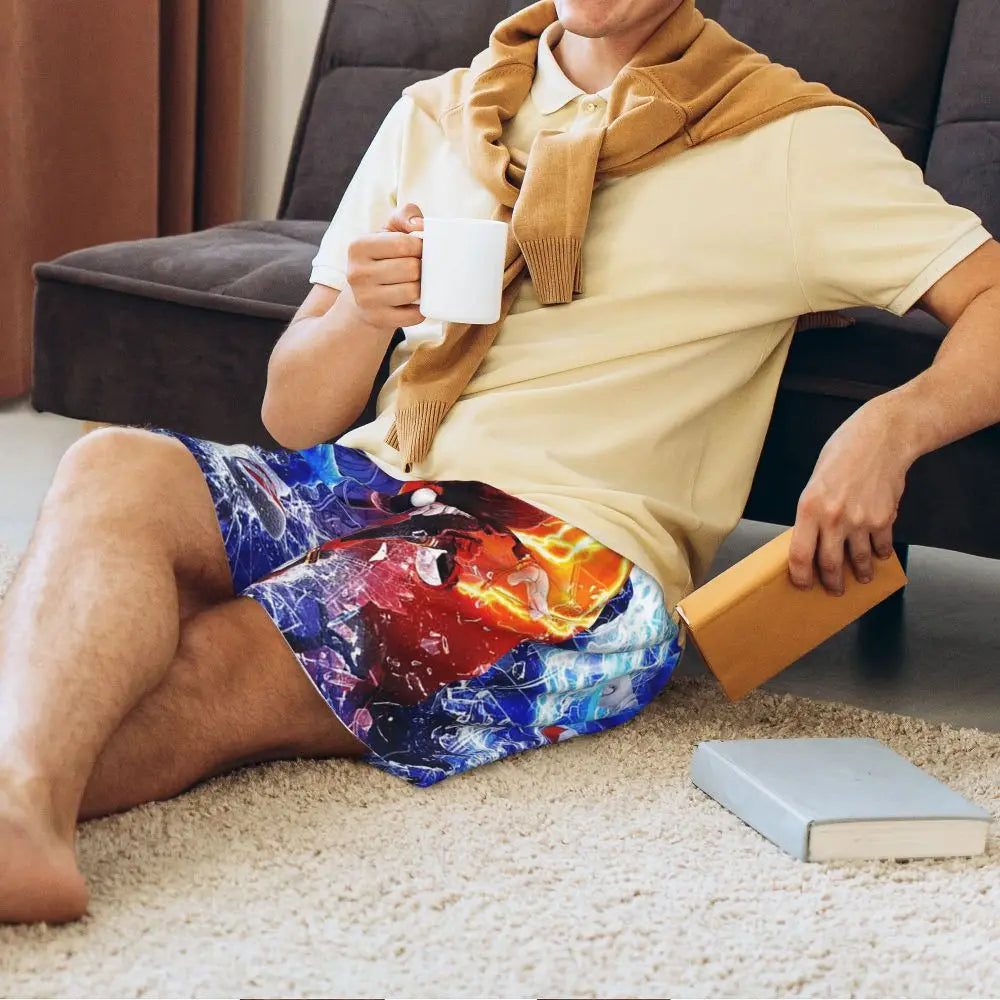 Custom Shadow The Hedgehog Sonic Poster Short Pajama Pants Men Sleepwear Sleep Lounge Bottom Shorts Sleeping Pants