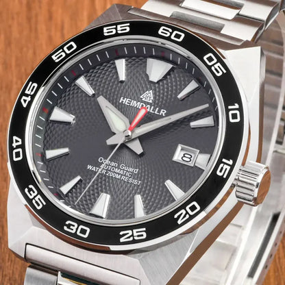 Heimdallr Monster GS Diver Men's Watch 43mm Blue Dial Sapphire Ceramic Bezel NH35 Automatic Movement Stainless Bracelet 20Bar