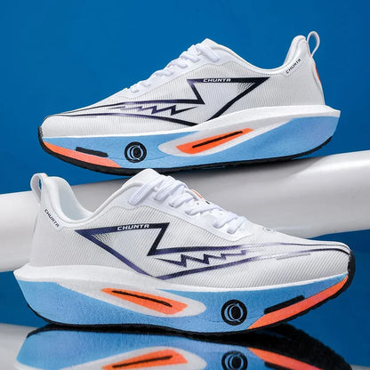 Brand Men's Carbon Plate Running Shoes Soft Cushion Shock Absorbing Sports Shoes Unisex Sneakers Light Anti-Slip Training Shoes