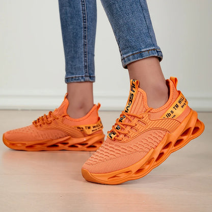Sportssko til kvinder, moderigtige platform-sneakers, flade sko til kvinder til forår og vinter, løbesko til kvinder i store størrelser, størrelse 43