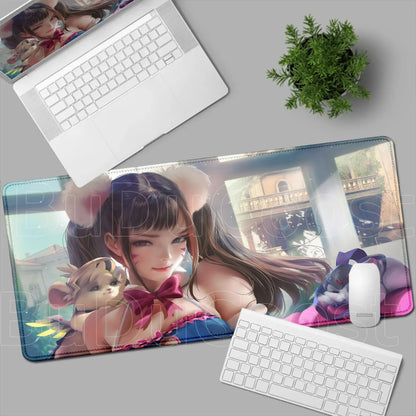 Overwatch Gaming Anime Girl Large XXL Mouse Pad HD Printing Computer Keyboard Mats Laptop Office Rubber Soft Desk Rug 900x400 MM