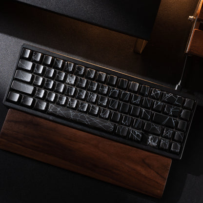 Teclado Mecânico Sem Fios XVX M67 JadeStone com Teclas IMD-Tech Tri-Mode, Teclado Gamer Branco Topographic com Design Gasket