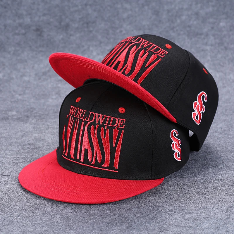 Baseballcap mit flachem Schirm, Buchstabenstickerei für Herren, vielseitig kombinierbar, Damen-Sommer-Hip-Hop-Hut, Outdoor-Sonnenschutz, verstellbare Schirmmütze