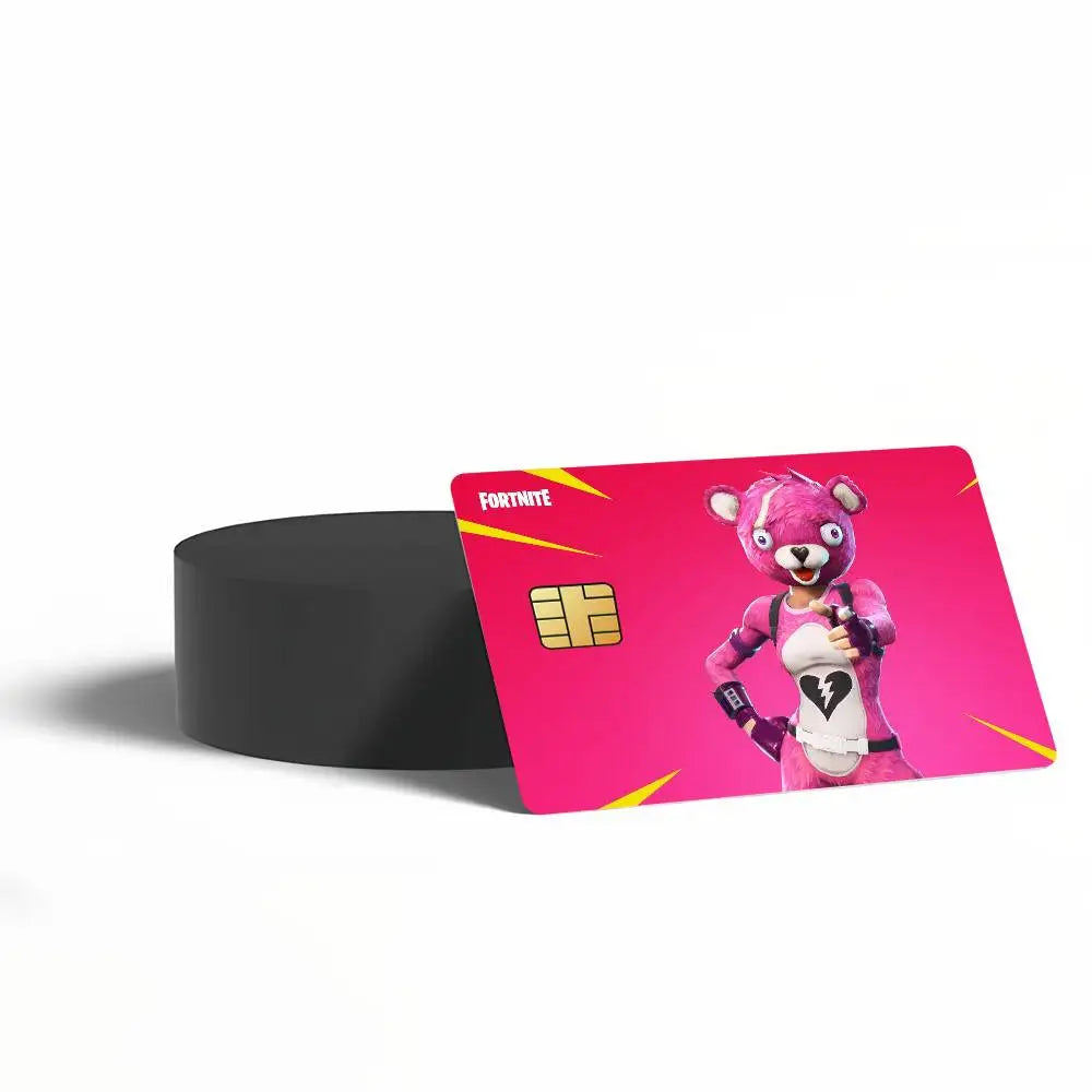 Αυτοκόλλητα κάρτας παιχνιδιού Fortnite Cuddle Team Leader για τραπεζική κάρτα, προστατευτική αδιάβροχη μεμβράνη κάλυψης, αυτοκόλλητο δώρο-έκπληξη